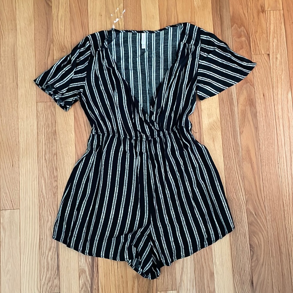 Black and white romper.